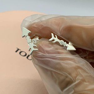 TOUS earrings Follow earrings in sterling silver with bear and arrow